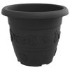 vidaXL Pot &agrave; fleurs rond 6 pcs Noir &Oslash; 26 x 21,5 cm Plastique