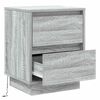 vidaXL Cabinet de chevet Gris 39 x 34,5 x 50 cm Bois d'ing&eacute;nierie