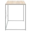 vidaXL Bureau d'ordinateur Blanc chêne 110x60x70 cm Bois d'ingénierie