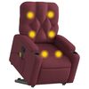 vidaXL Fauteuil inclinable de massage Rouge bordeaux Tissu
