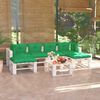 vidaXL Salon de jardin palette 7 pcs avec coussins bois de pin