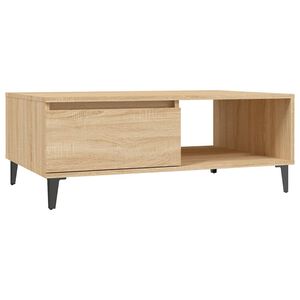 vidaXL Table basse ch&ecirc;ne sonoma 90x60x35 cm bois d'ing&eacute;nierie