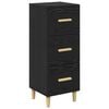 vidaXL Buffet Ch&ecirc;ne noir 34,5 x 34 x 90 cm Bois d'ing&eacute;nierie