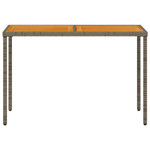 vidaXL Table de jardin avec dessus en bois d'acacia gris 115x54x74 cm