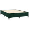vidaXL Cadre de lit sans matelas vert fonc&eacute; 140x200 cm velours