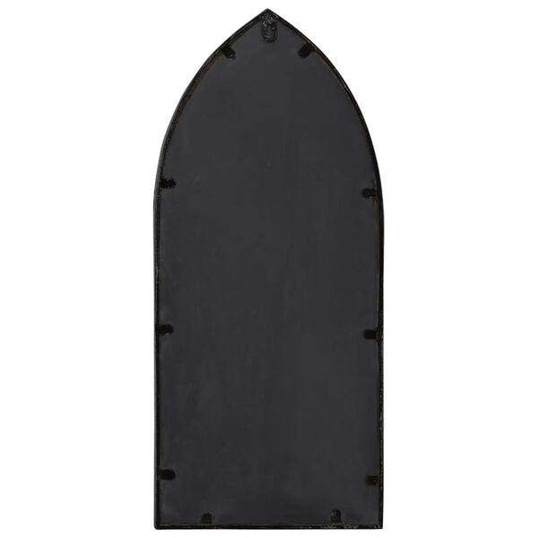 vidaXL Miroir de jardin Noir 70x30 cm Fer pour utilisation ext&eacute;rieure
