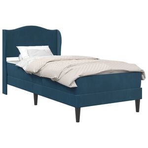 vidaXL Cadre de lit avec t&ecirc;te de lit Bleu 90 x 200 cm Velours