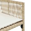 vidaXL Chaises de jardin avec coussins lot de 4 beige r&eacute;sine tress&eacute;e
