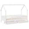 vidaXL Cadre de lit enfants avec tiroirs sans matelas 90x190 cm bois