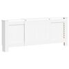 vidaXL Cache-radiateur MDF Blanc 205 cm