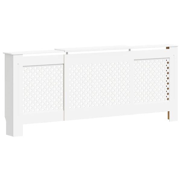 vidaXL Cache-radiateur MDF Blanc 205 cm