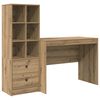 vidaXL Bureau avec tiroir 2 pcs Ch&ecirc;ne artisanal