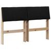 vidaXL T&ecirc;te de lit capitonn&eacute;e Noir 120 cm Pin massif