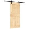 vidaXL Porte coulissante 90 x 210 cm Bois de pin massif (non trait&eacute;)