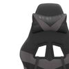 vidaXL Chaise de jeu pivotante Noir et gris Similicuir