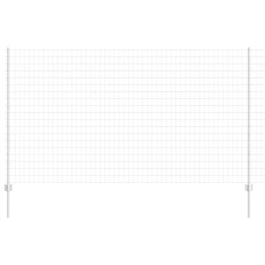 vidaXL Cl&ocirc;ture Euro avec poteau 10 x 1,4 m Acier galvanis&eacute; Argent&eacute;