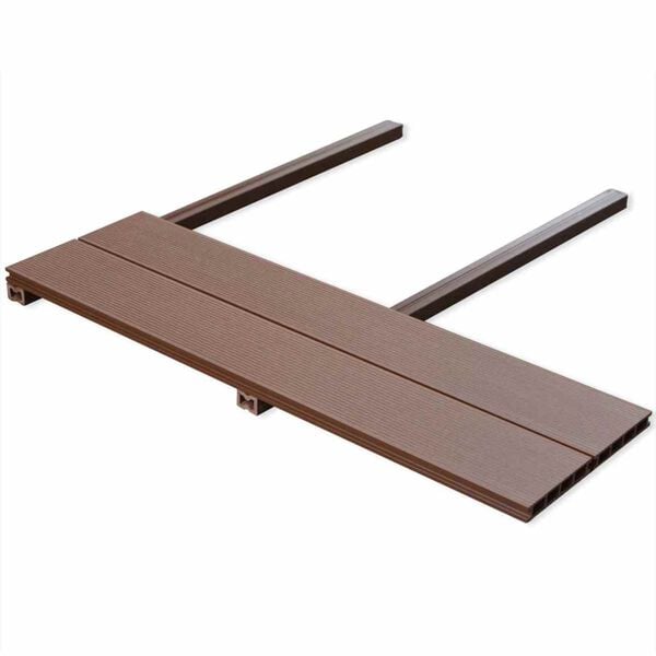 vidaXL Planche de terrasse 6 pcs Marron WPC