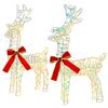 vidaXL Renne de No&euml;l 3D LOVIISA 2 pc 80 LED Blanc chaud