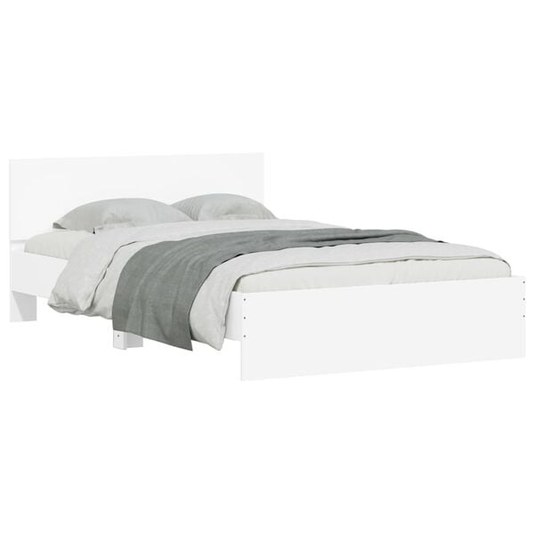 vidaXL Cadre de lit sans matelas blanc 120x190 cm