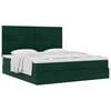 vidaXL Cadre de lit ottoman avec matelas vert fonc&eacute; 160x200 cm velours