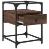 vidaXL Tables de chevet 2pcs chêne marron 40x40x55cm bois d'ingénierie