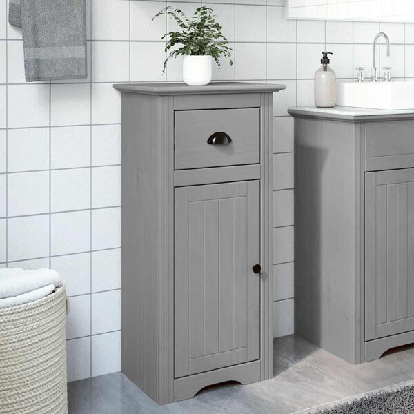 vidaXL Armoire de salle de bain BODO gris 44x30x90 cm
