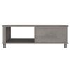 vidaXL Table basse HAMAR Gris clair 100x55x35 cm Bois massif de pin