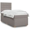 vidaXL Sommier &agrave; lattes de lit avec matelas Taupe 80x200 cm Tissu