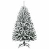 vidaXL Sapin de No&euml;l artificiel Vert et blanc 120 cm PVC et m&eacute;tal