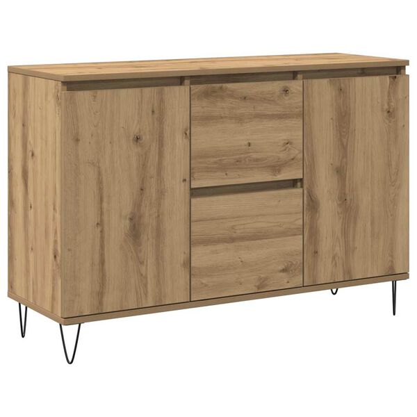 vidaXL Buffet ch&ecirc;ne artisanal 101,5x35x70 cm bois d'ing&eacute;nierie