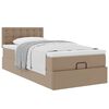VidaXL Lit ottoman et matelas cappuccino 90x200 cm similicuir