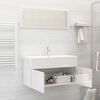 vidaXL Ensemble de meubles de salle de bain 2 pcs blanc brillant