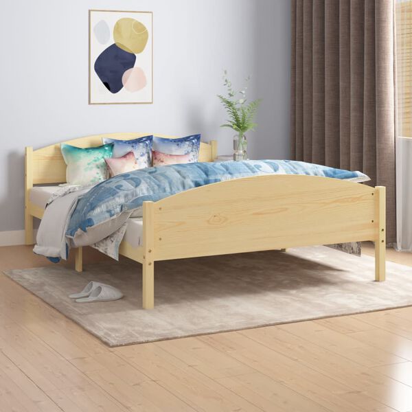 vidaXL Cadre de lit sans matelas bois massif de pin 160x200 cm