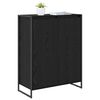vidaXL Cabinet &agrave; chaussures avec stockage Ch&ecirc;ne noir 79 x 36 x 100 cm