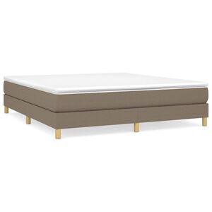 vidaXL Cadre de lit taupe 160x200 cm tissu