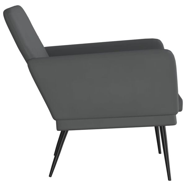 vidaXL Fauteuil Gris 61x78x80 cm Similicuir