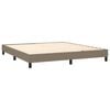 vidaXL Sommier &agrave; lattes de lit avec matelas LED Taupe 160x200 cm Tissu