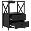 vidaXL Cabinet de chevet avec tiroir 2 pcs Ch&ecirc;ne noir 40 x 31 x 60 cm