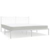 vidaXL Cadre de lit métal sans matelas et tête de lit blanc 183x213 cm