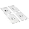 vidaXL Couvercles de plateau 4 pcs GN 1/3 Acier inoxydable