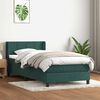 vidaXL Sommier &agrave; lattes de lit et matelas vert fonc&eacute; 80x220 cm velours