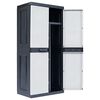 vidaXL Armoire de jardin Noir 89 x 54 x 190 cm Plastique