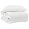 vidaXL Duvet toutes saisons avec oreiller 2 pi&egrave;ces Blanc Microfibre