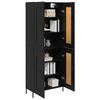 vidaXL Haut Armoire 2 pcs Ch&ecirc;ne noir Bois d'ing&eacute;nierie