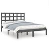 vidaXL Cadre de lit Gris Bois massif 160x200 cm