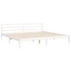 vidaXL Cadre de lit sans matelas blanc 200x200 cm bois massif