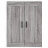 vidaXL Buffet haut Sonoma gris 69,5x34x180 cm Bois d'ing&eacute;nierie