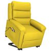 vidaXL Fauteuil de massage Jaune clair Tissu