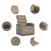 vidaXL Fauteuil inclinable Cappuccino Similicuir