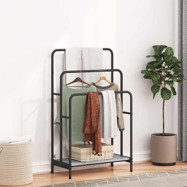 vidaXL Porte-vêtements avec étagère Sonoma gris 60 x 30 x 100,5 cm